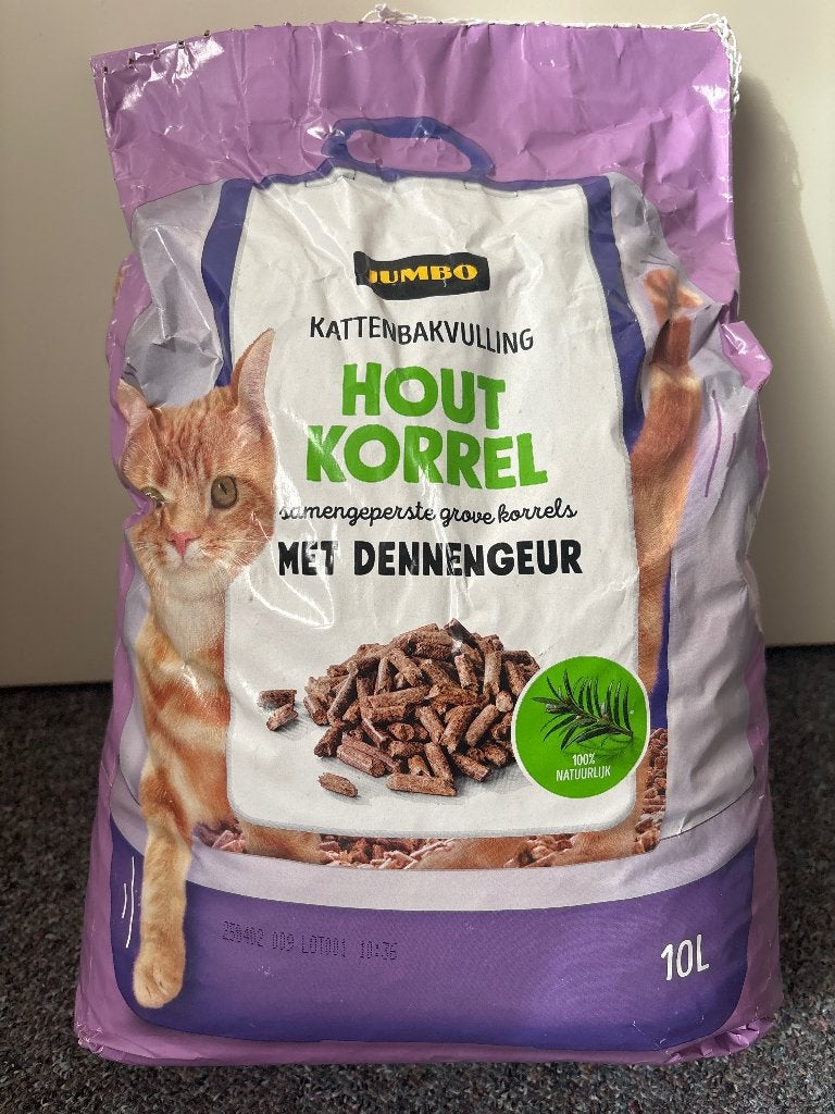 Kattenbakvulling Houtkorrel Jumbo, Ophalen, Nieuw, Open