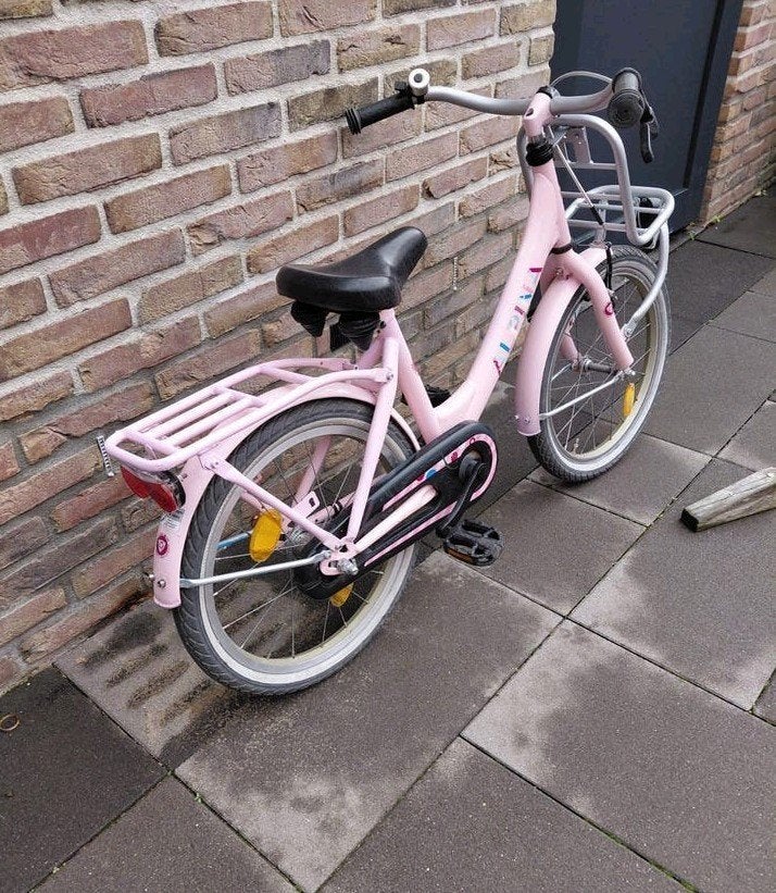 Mooie Alpina meisjesfiets 18 inch met verlichting, Ophalen, Terugtraprem, Gebruikt, Alpina