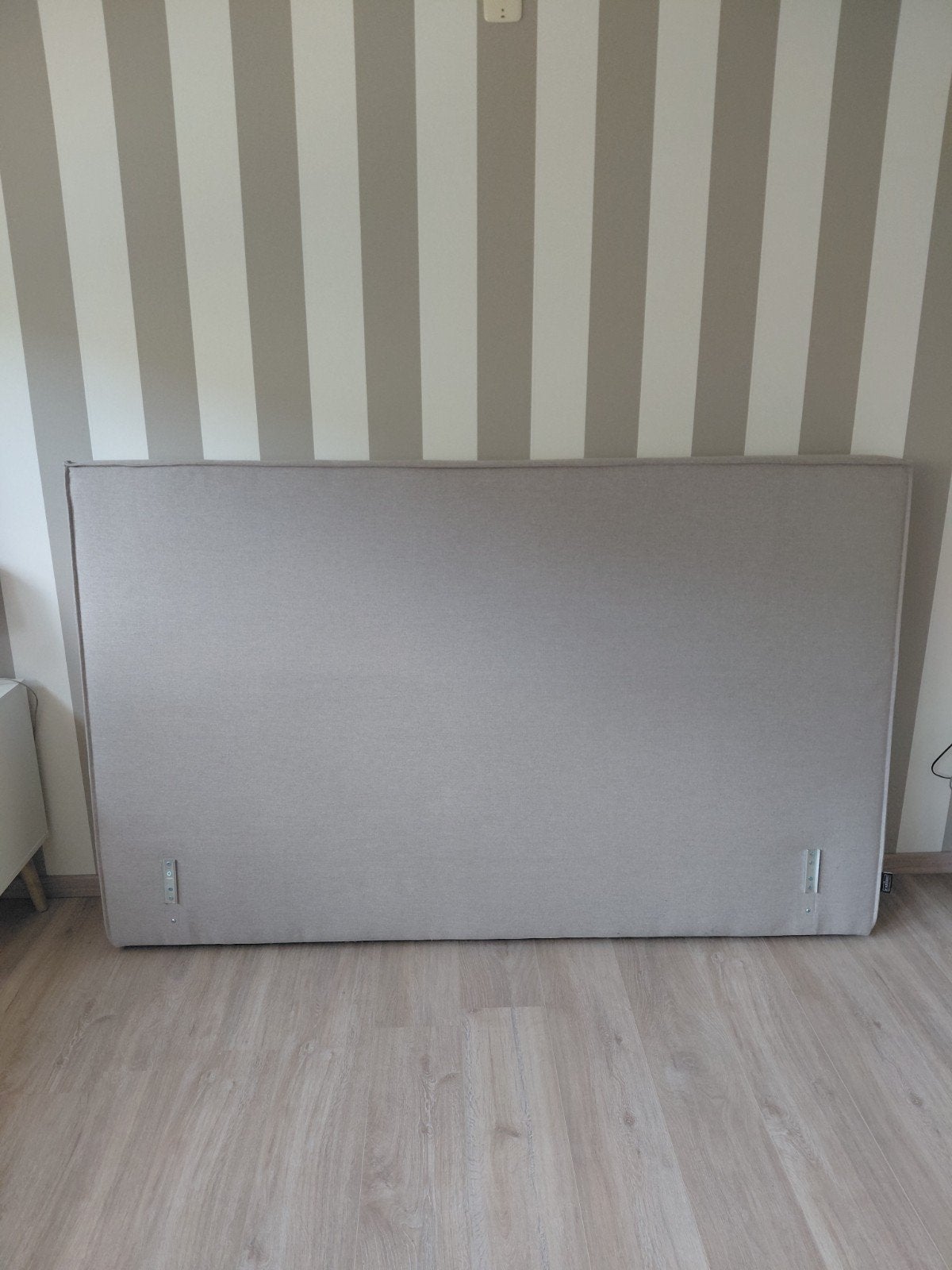 Hoofdbord/achterwand boxspring, Huis en Inrichting, Slaapkamer | Bedden, Ophalen, Gebruikt, Beige, Tweepersoons
