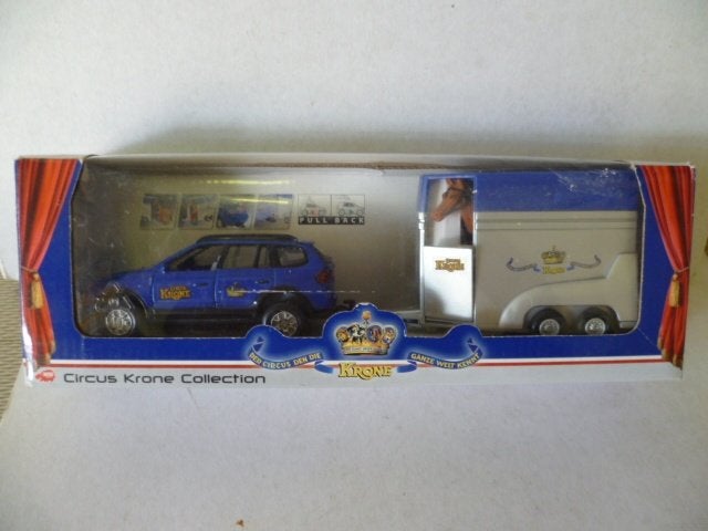 Bmw 4x4 met Paardentrailer " Circus Krone" 25cm lang, Ophalen of Verzenden, Nieuw, Auto