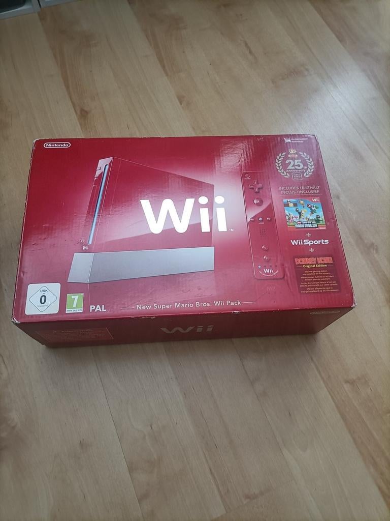 Nintendo Wii Rood - New Super Mario Bros. Wii Pack, Spelcomputers en Games, Spelcomputers | Nintendo Wii, Ophalen of Verzenden
