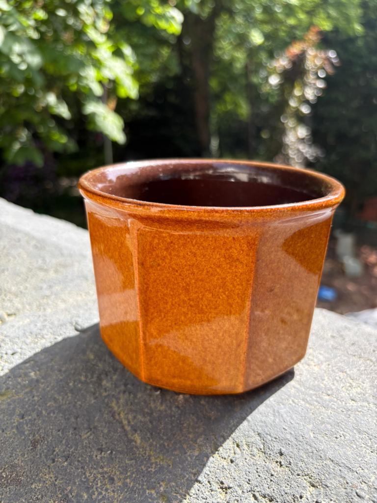 Vintage jaren 70 West Germany bloempot retro cachepot, Antiek en Kunst, Ophalen of Verzenden