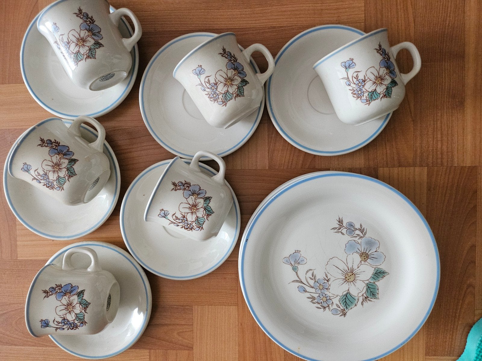 18-delige Koffie/Gebak Set, Gebruikt, Ophalen of Verzenden, Overige stijlen, Kop(pen) en/of Schotel(s)