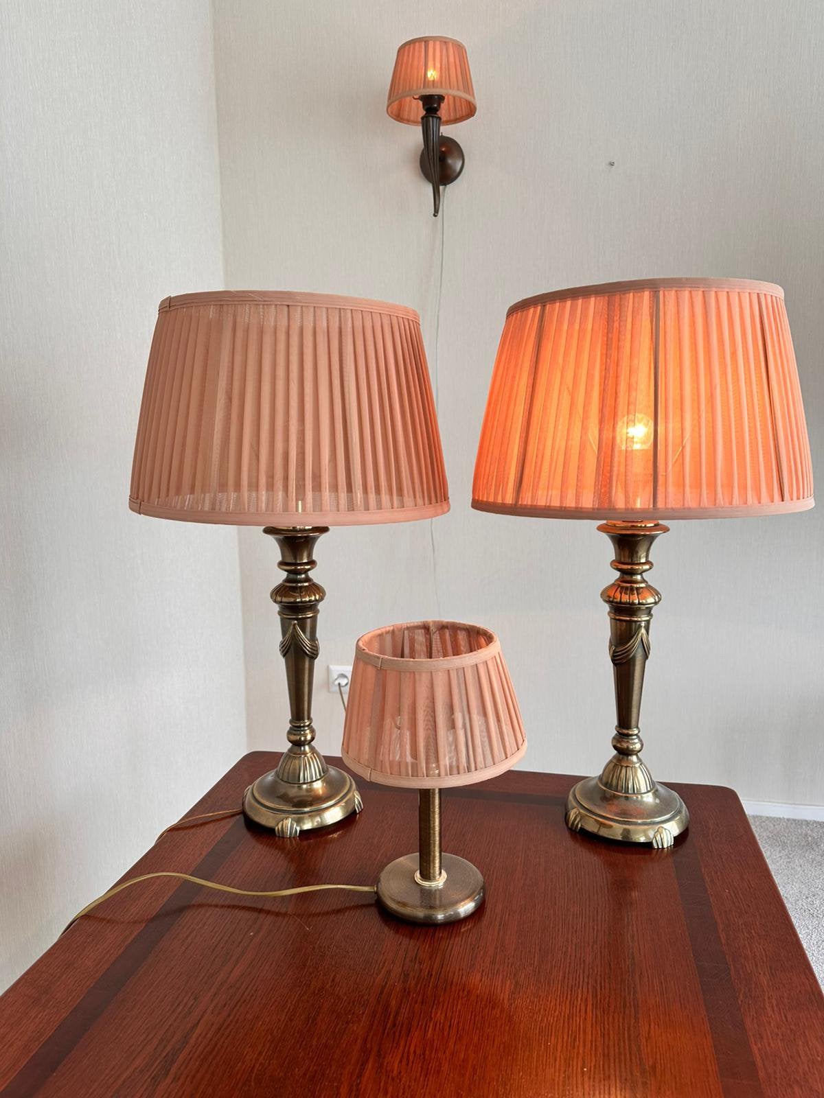 3 Staande Lampen & 1 Schemerlamp, Ophalen, Zo goed als nieuw, Overige materialen