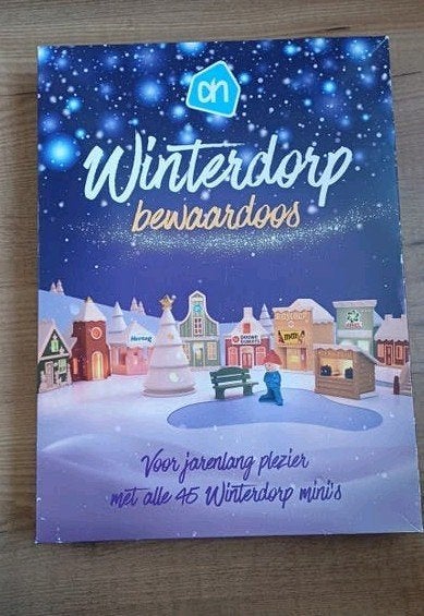 Albert Heijn Winterdorp Compleet met Lampjes en Grondplaten, Verzamelen, Ophalen of Verzenden, Zo goed als nieuw