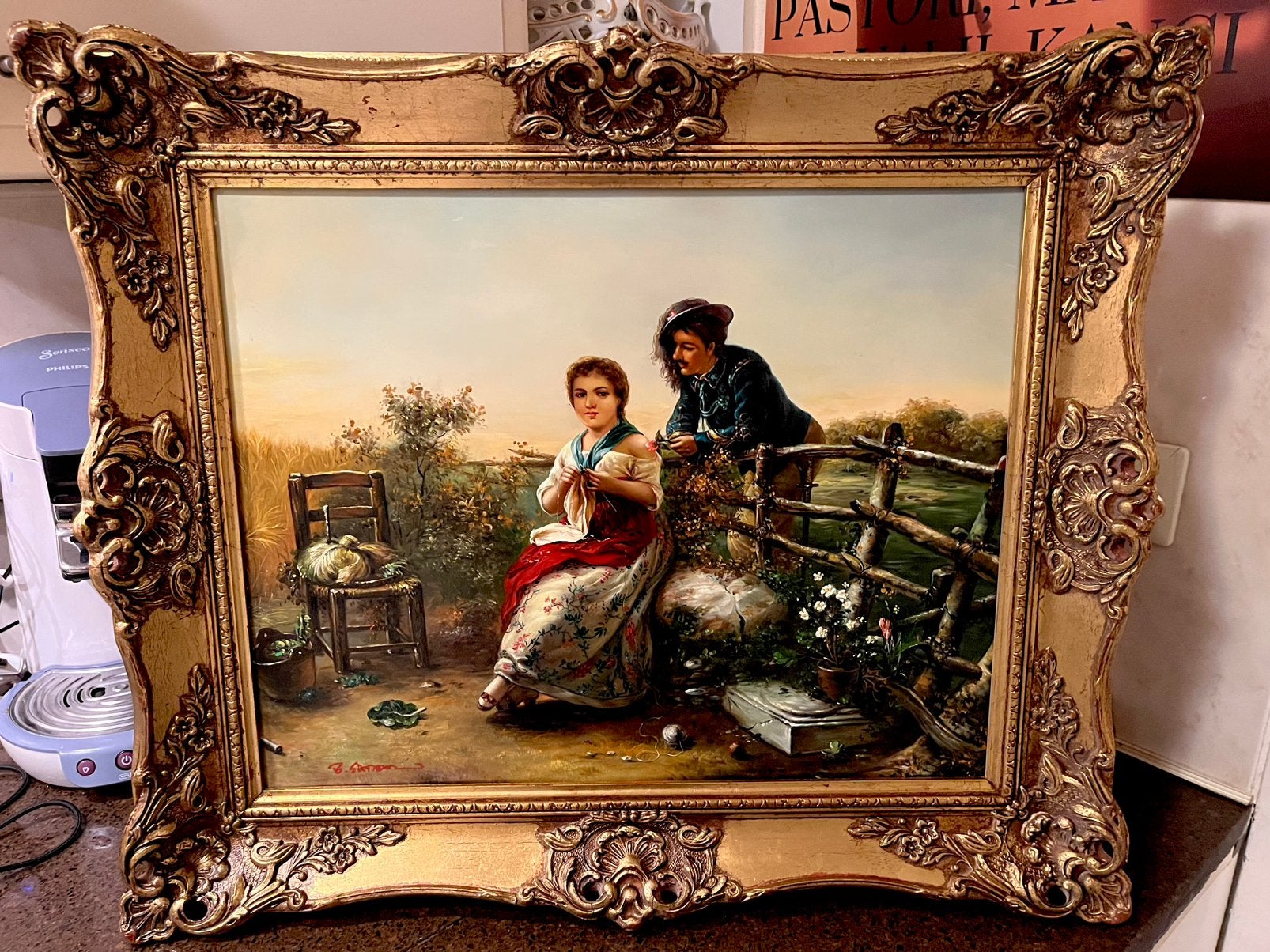Prachtige romantische olieverf schilderij, Ophalen