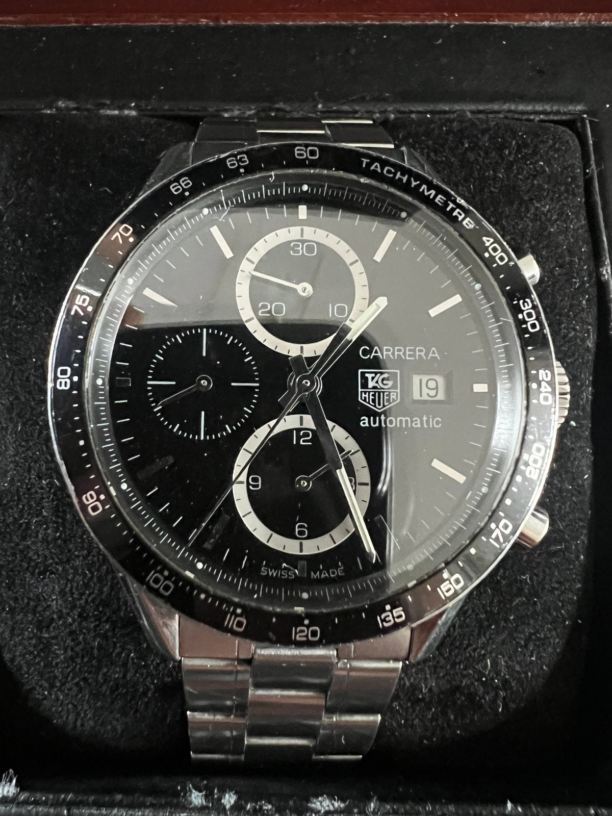 TAG Heuer Carrera Calibre 16, Staal, Staal, Ophalen of Verzenden, Zo goed als nieuw