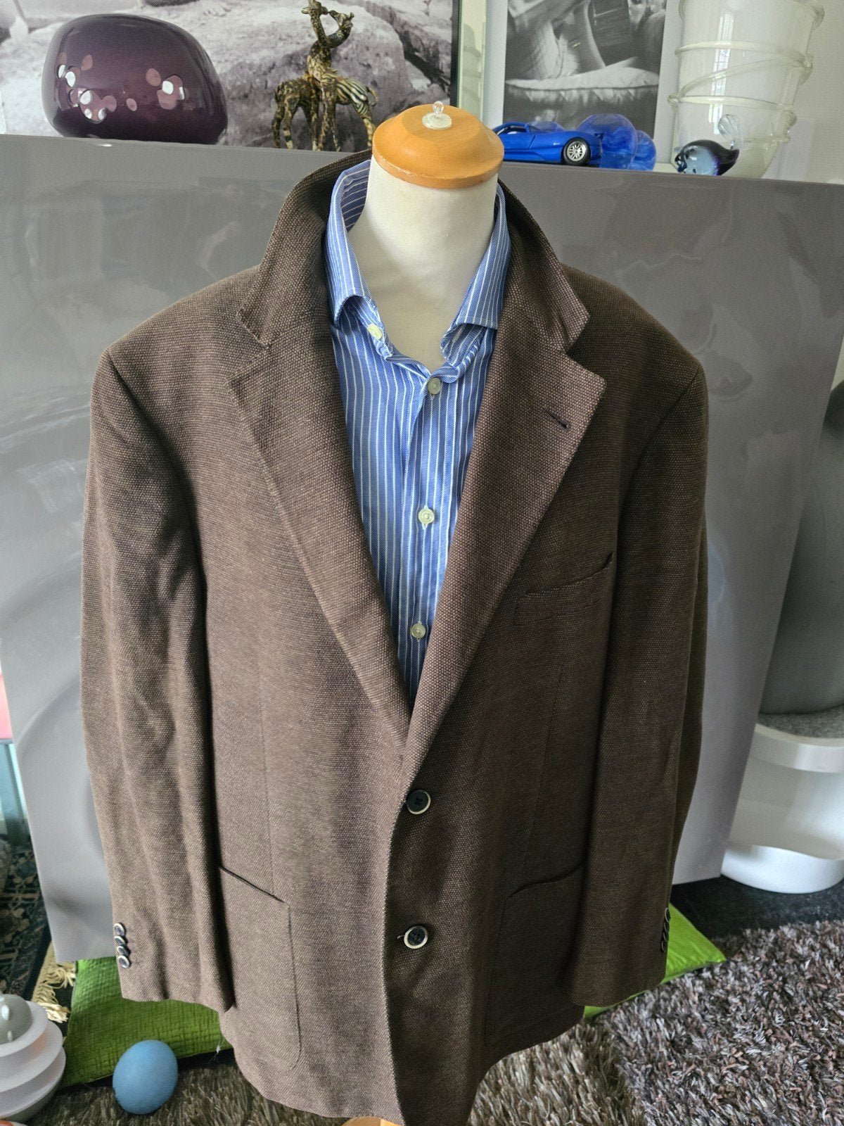 Corneliani colbert, maat 54, drop 6R, wol/katoen, topstaat., Maat 52/54 (L), Corneliani, Bruin, Ophalen of Verzenden