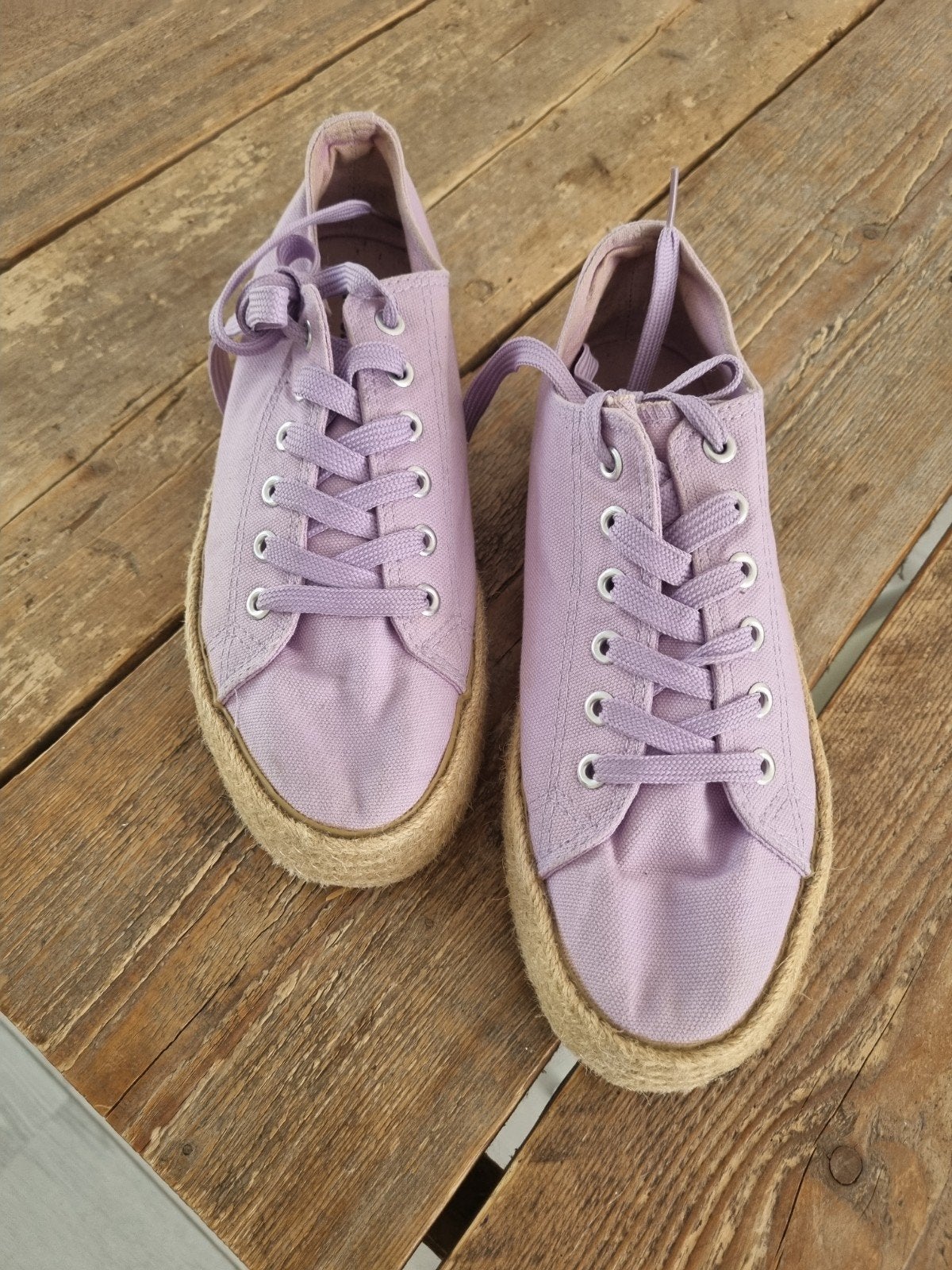 Lila canvas espadrilles Blue Box maat 41, Ophalen of Verzenden