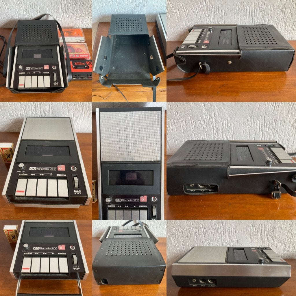 Vintage BasF CC 9100 cassetterecorder memorecorder met tasje, Ophalen of Verzenden, Enkel, Overige merken