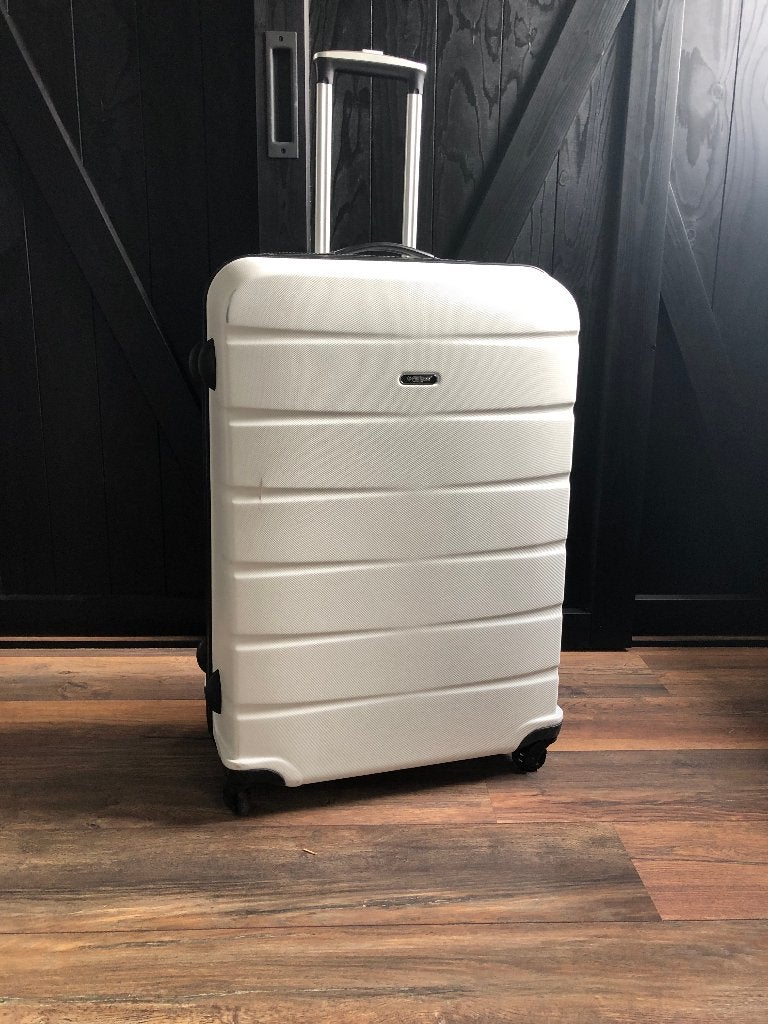Princess Traveller | maat L | Wit | Gebruikt, Gebruikt, Hard kunststof, 45 tot 55 cm, Wieltjes