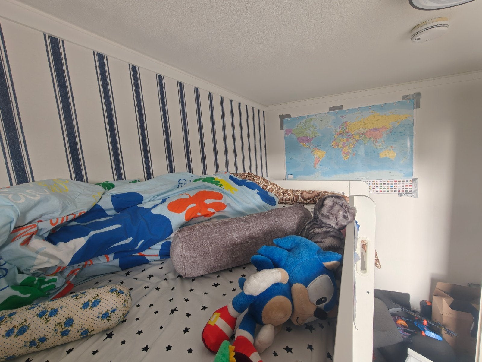 IKEA Småstad Hoogslaper met Matras en Topper, Gebruikt, Eenpersoons, Ophalen of Verzenden, 200 cm