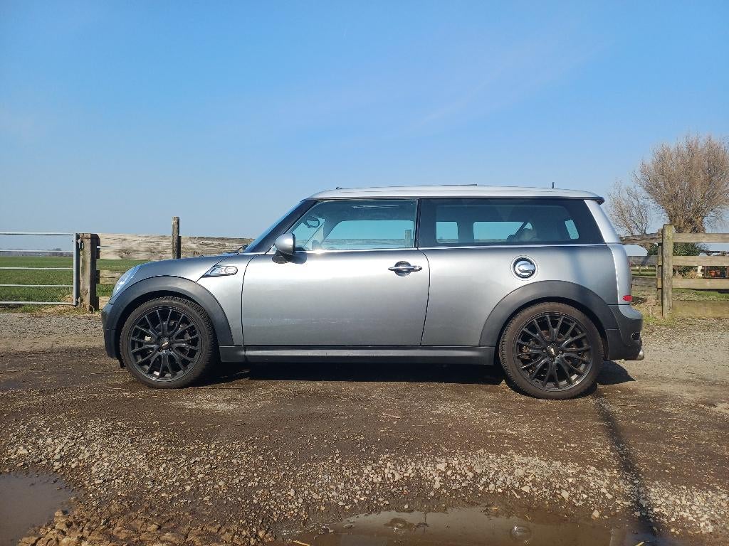 Mini Clubman S 1.6 128KW 2008 Grijs, Auto's, Voorwielaandrijving, 4 cilinders, 4 stoelen, Leder