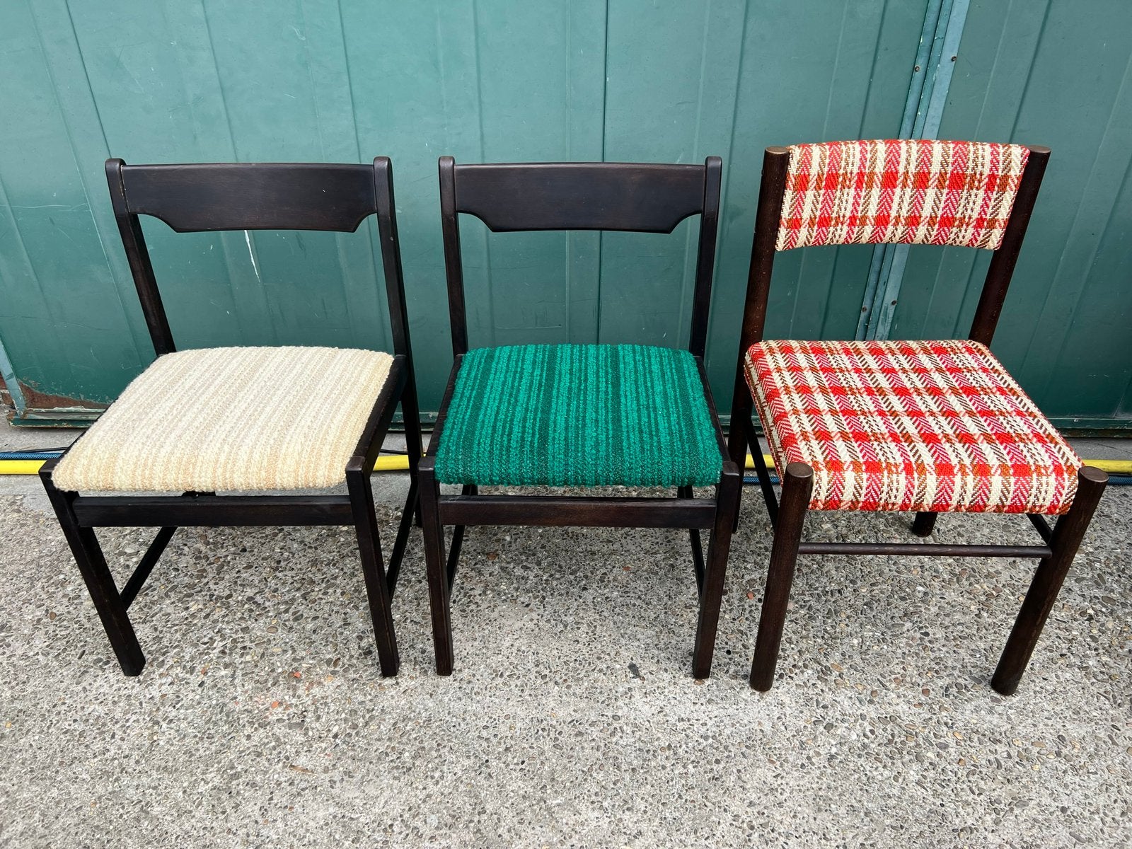 4x set van 4 vintage houten eetkamerstoelen, Huis en Inrichting, Ophalen, Overige kleuren, Vintage, Nieuw