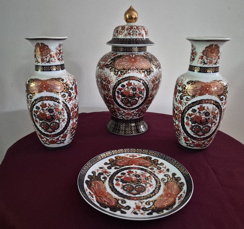 4-delig set Japanse vazen Gold Kabuki, Antiek en Kunst, Antiek | Vazen, Ophalen of Verzenden