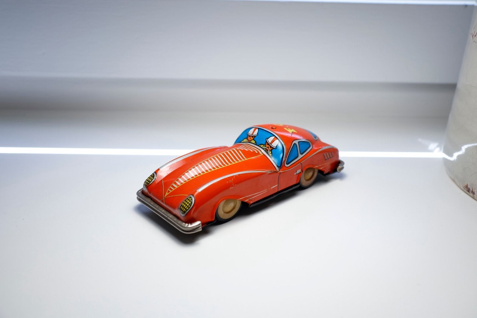 Merkloos - Jaguar E-Type Fire Chief Blik - Schaal 1:32, Verzenden, Gebruikt, Auto, Overige merken