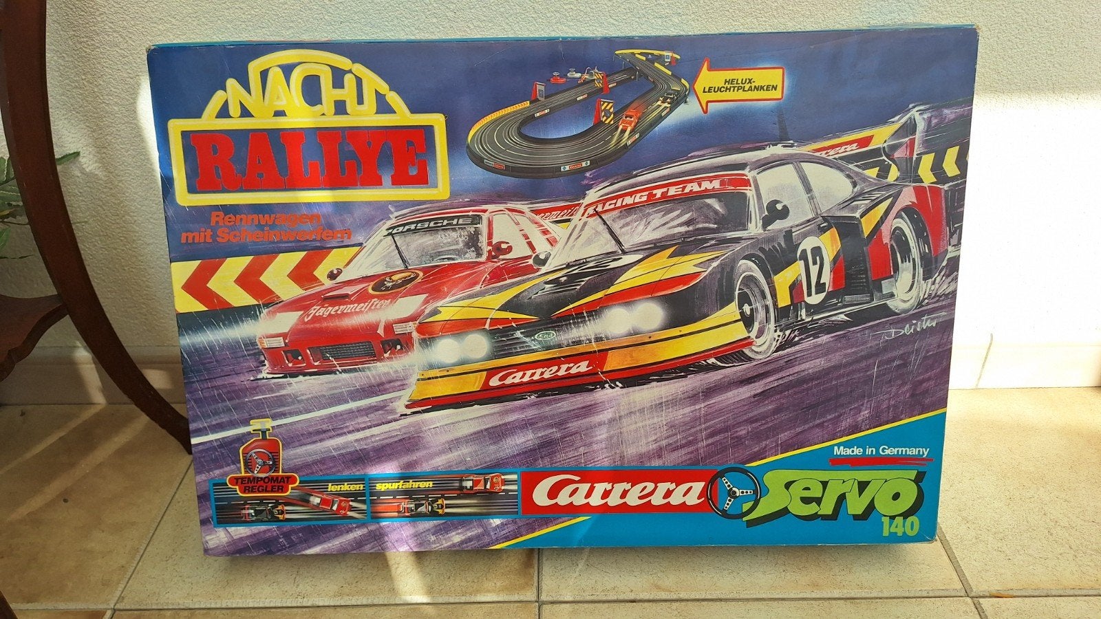 Carrera Servo 140 Racebaan met 2 auto's - Vintage, Ophalen of Verzenden, Gebruikt, Elektrisch, Carrera
