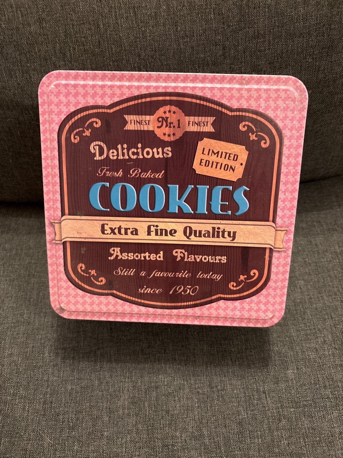 Leuke roze koektrommel, Ophalen, Gebruikt, Overige stijlen, Roze