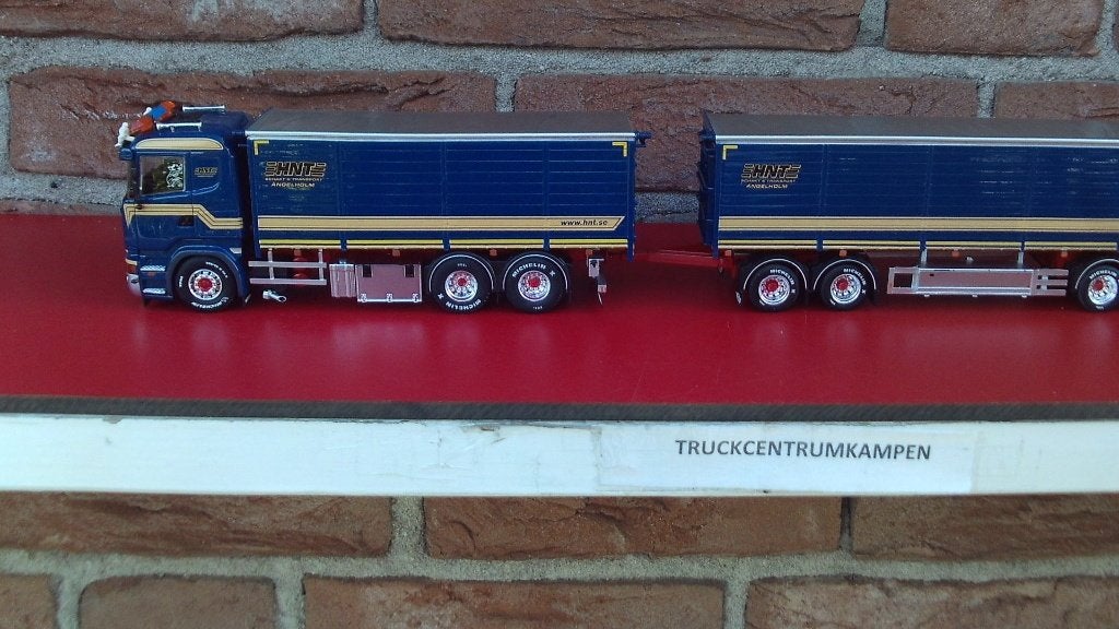 Tekno  Scania  R - Serie  van  H.N.T.  uit  Zweden., Hobby en Vrije tijd, Ophalen of Verzenden, Nieuw, Bus of Vrachtwagen, Tekno