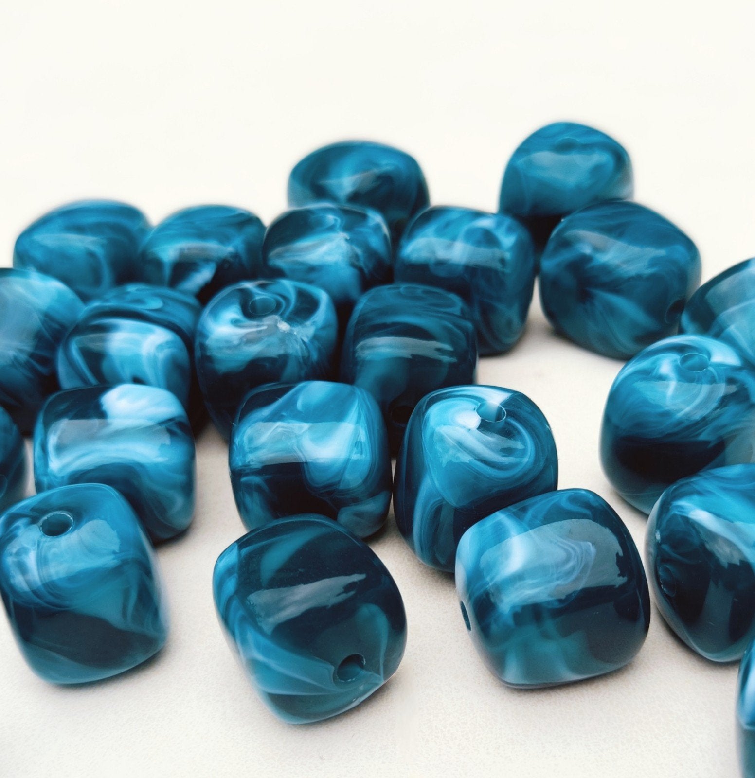 Acrylkralen petrol/turquoise, Kraal, Nieuw, Ophalen of Verzenden, Nvt
