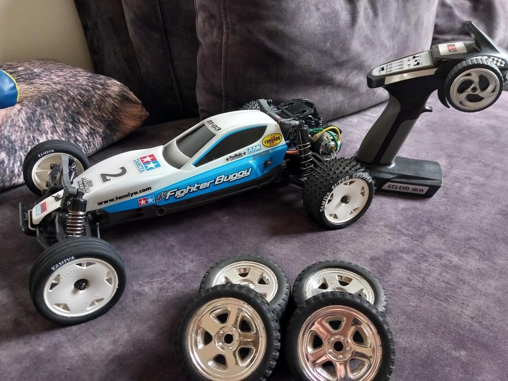 Tamiya Neo Fighter Buggy/ RC buggy geheel compleet, Elektro, Gebruikt, Auto offroad, Ophalen of Verzenden