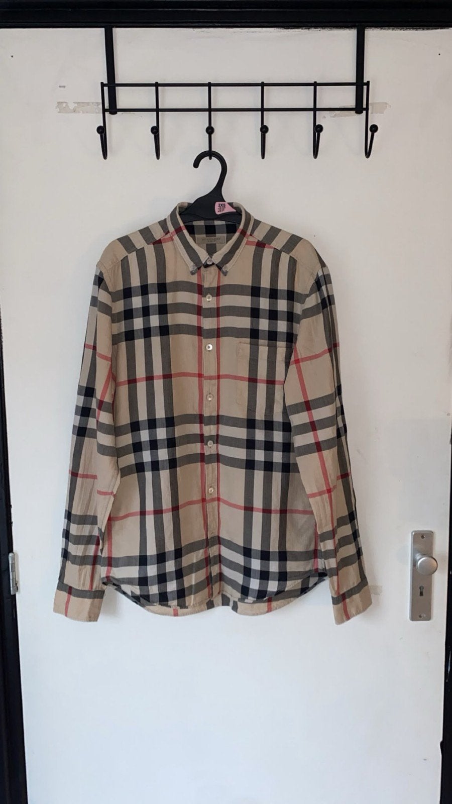 Burberry Blouse S/M, Beige, Zo goed als nieuw, Burberry, Halswijdte 39/40 (M)