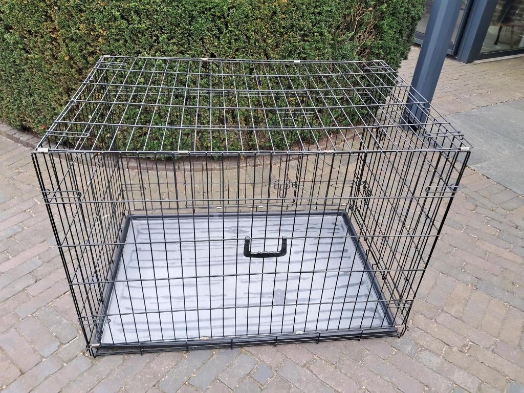Bench 107x69x76 cm Zwart 2 Deuren schuiflade inklapbaar, Dieren en Toebehoren, Ophalen