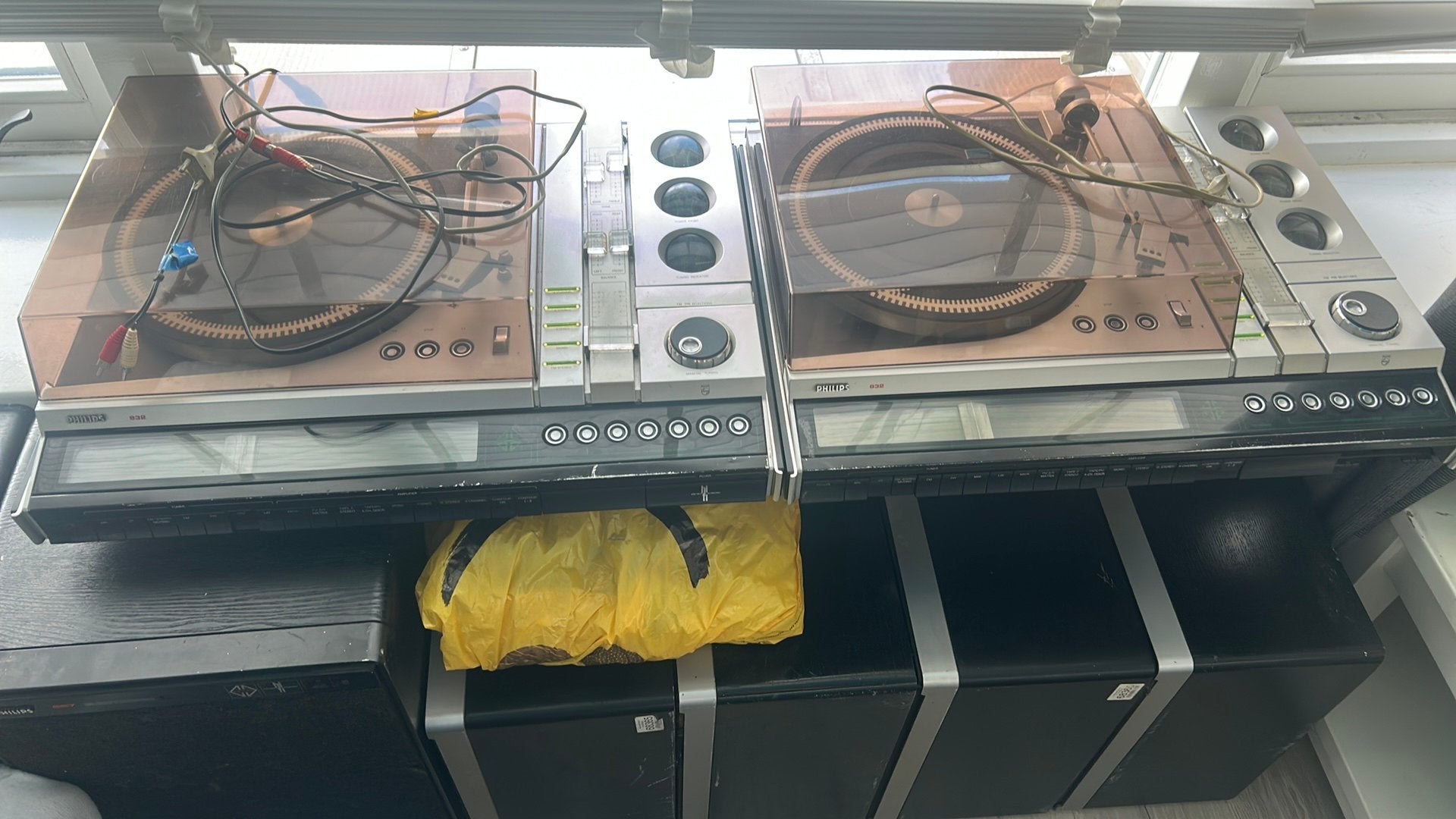 2x Philips Vintage Audio Set - inclusief boxen, Ophalen, Gebruikt