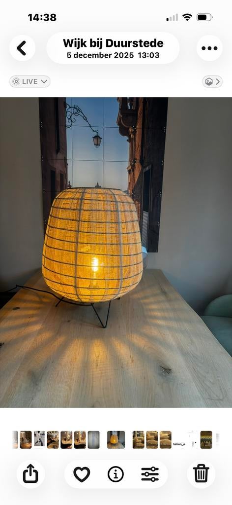 Pomax Bollamp op pootjes -- 40x53cm, Ophalen, Zo goed als nieuw, Rond