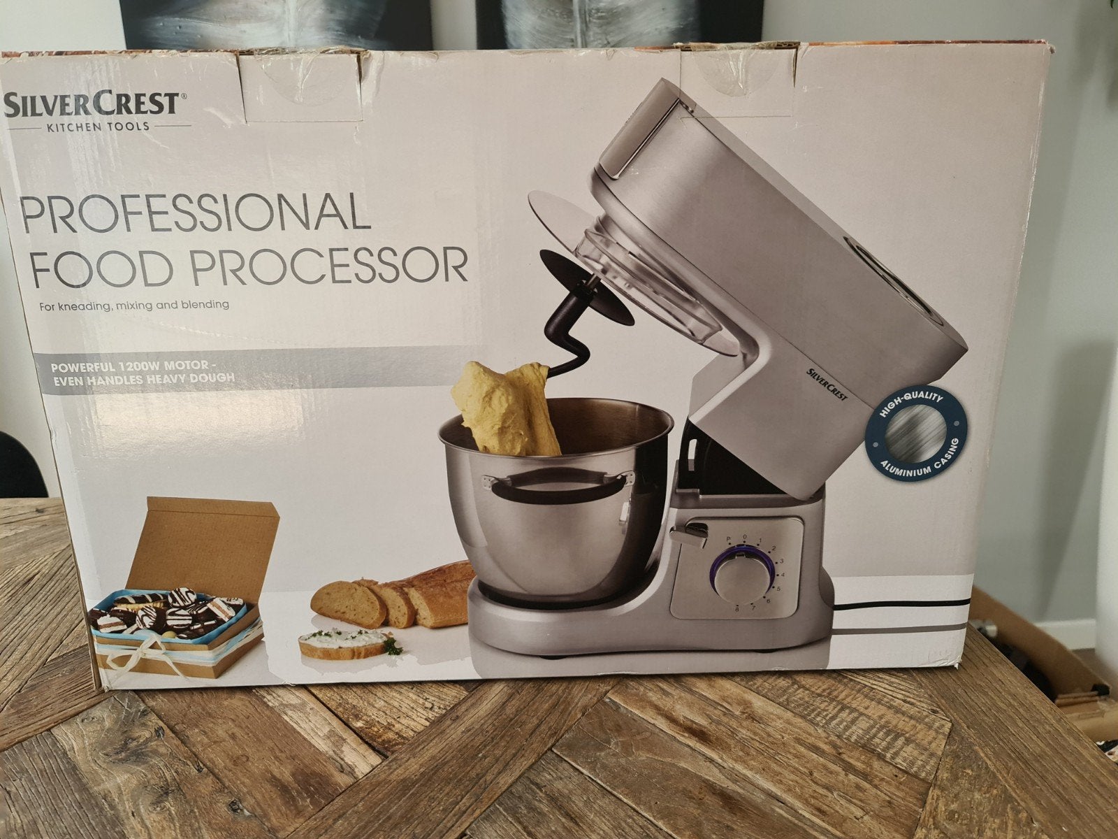 XXL Professionele Keukenmachine 6L 1200W, Ophalen, Nieuw, Metaal, Zilver