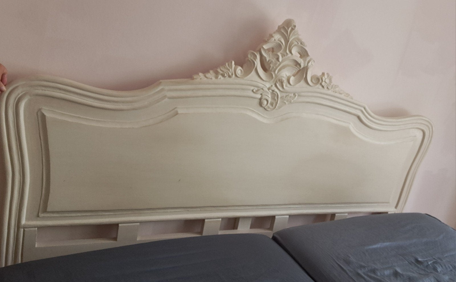 Barok klassiek hoofdbord bed 1.90m breed, Ophalen, Gebruikt, Tweepersoons, Klassiek, Antiek, Barok
