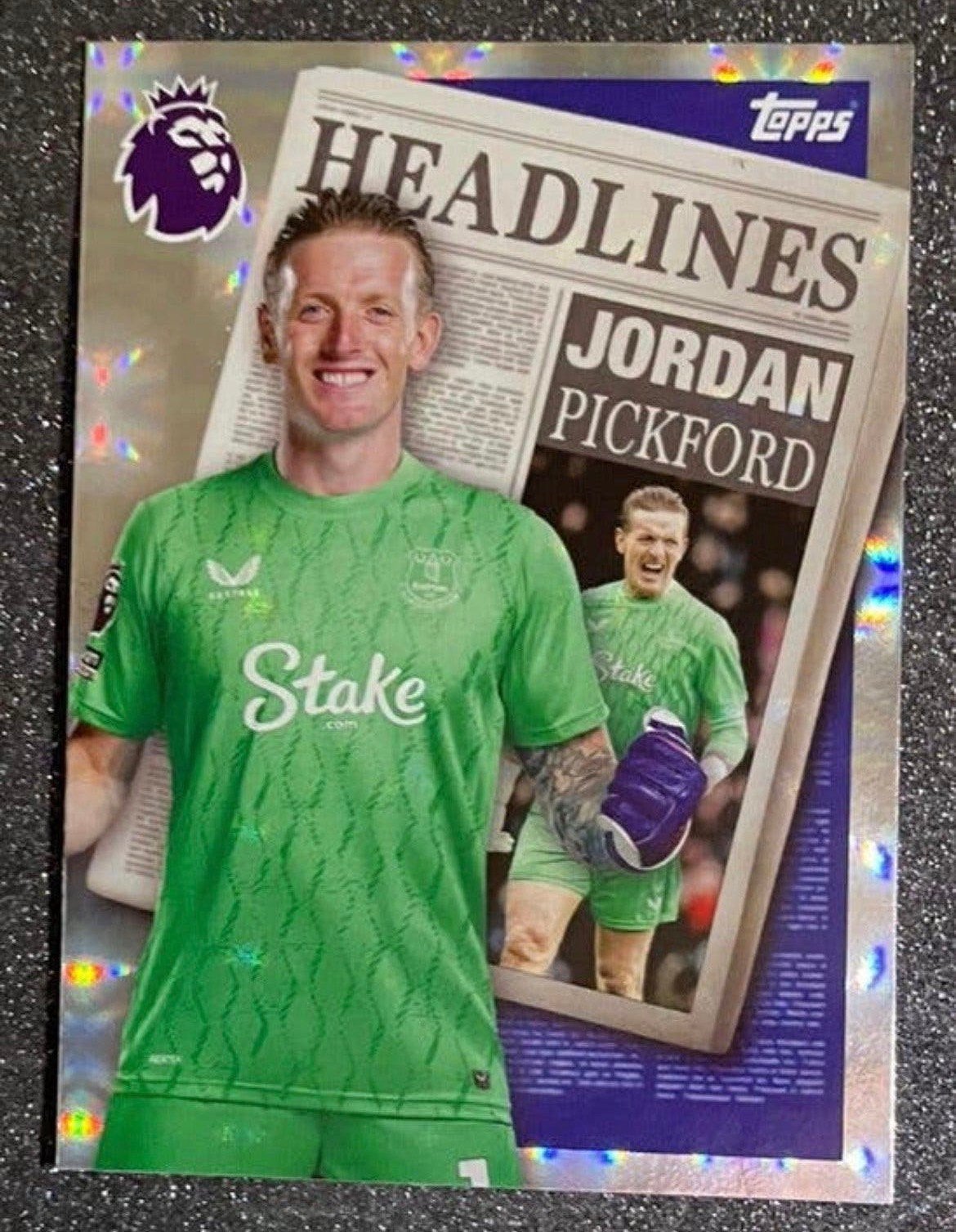 Topps Premier League 25/26   HEADLINES   PICKFORD   EVERTON, Hobby en Vrije tijd, Stickers en Plaatjes, Verzenden, Zo goed als nieuw