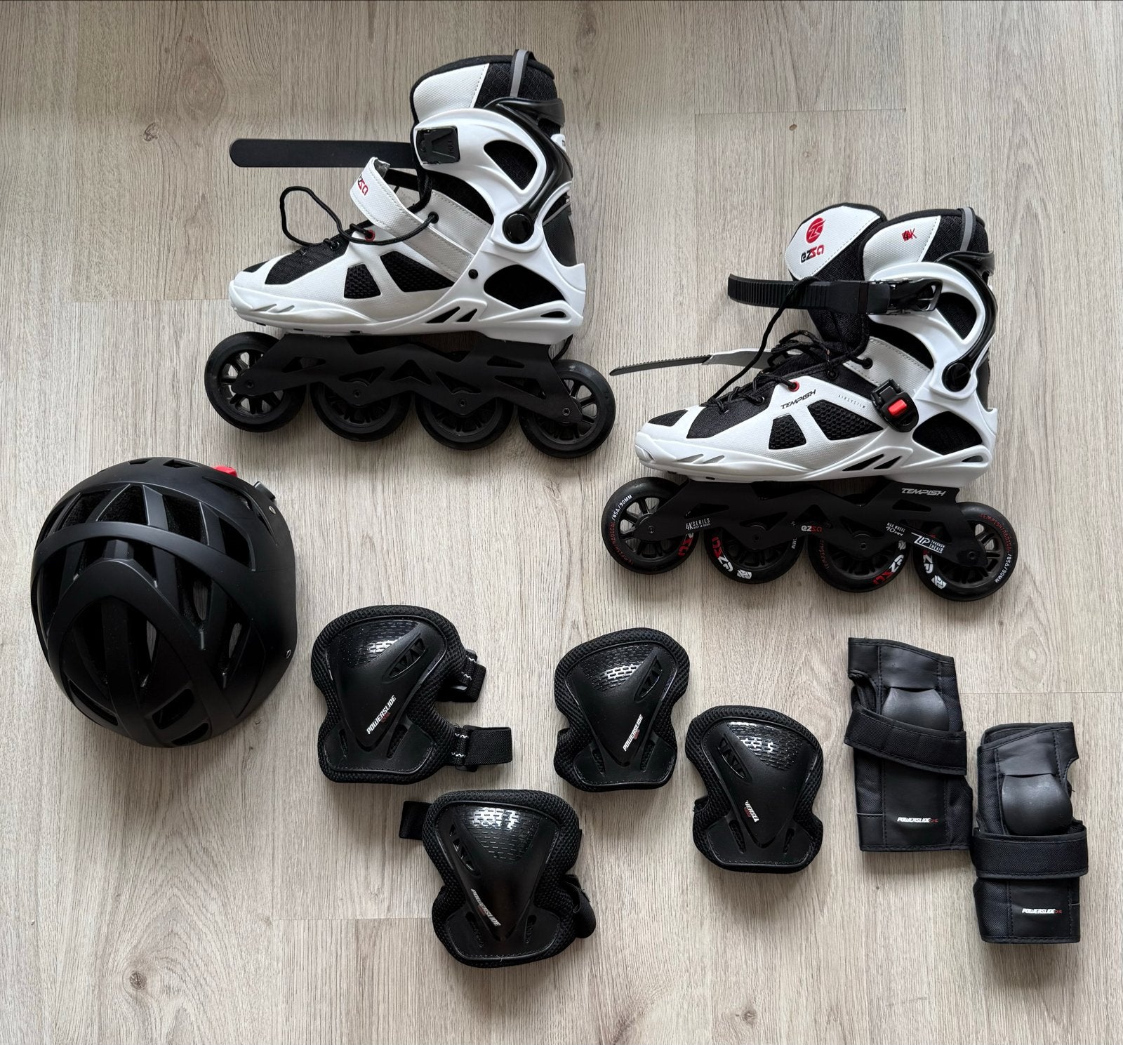 Tempish Ezza 90 Inline skates 4K series met beschermset, Sport en Fitness, Overige Sport en Fitness, Ophalen of Verzenden, Zo goed als nieuw
