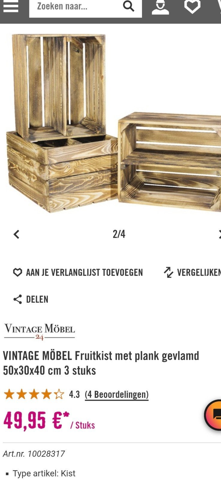 Leuke decoratieve houten kistjes, Ophalen, 50 tot 100 cm, Minder dan 50 cm