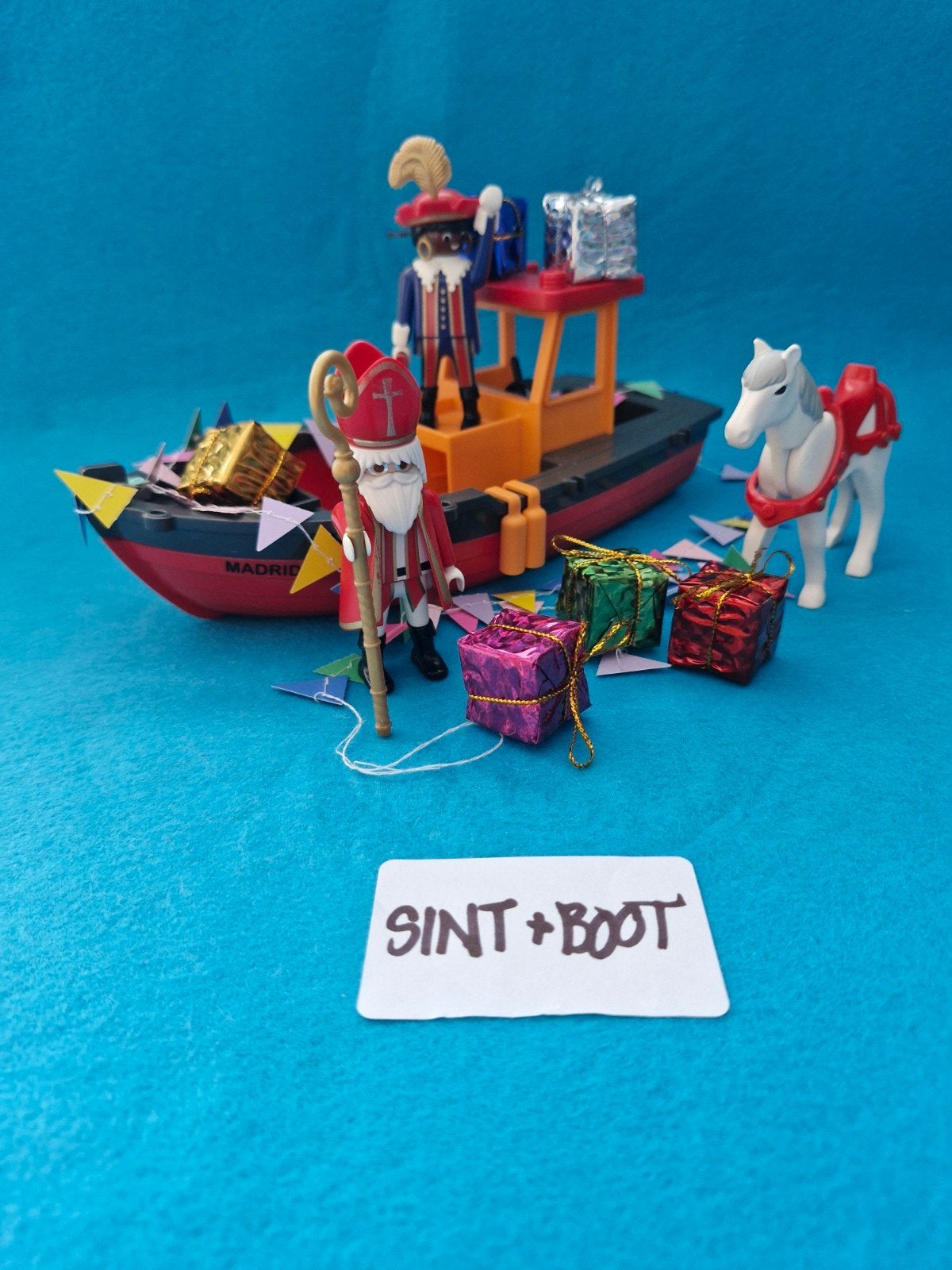 Leuke Playmobil set stoomboot met sint, Ophalen of Verzenden