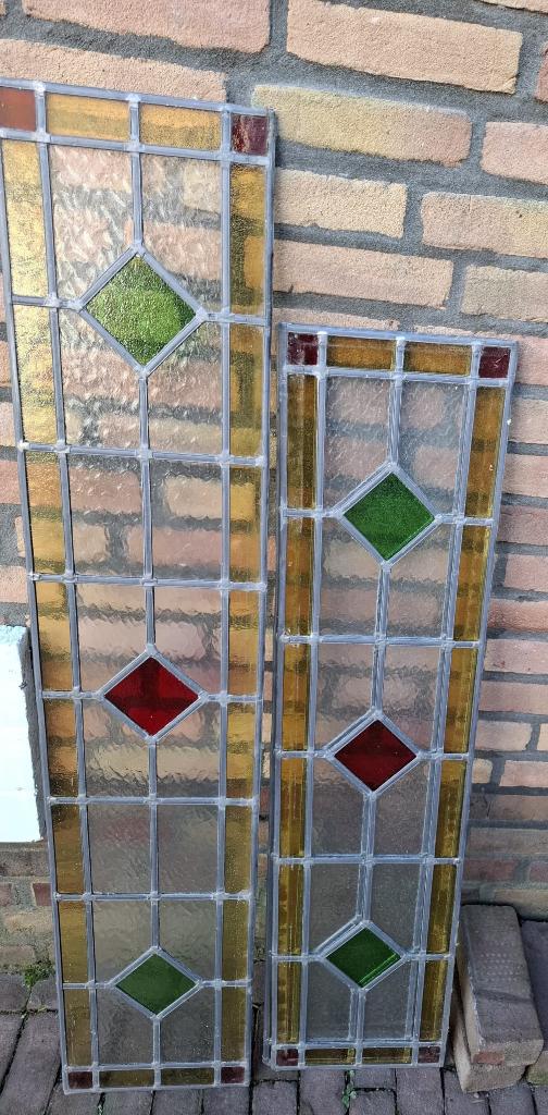 Mooi glas in lood, Ophalen, Gevelraam of Ruit, 80 tot 120 cm, Zo goed als nieuw