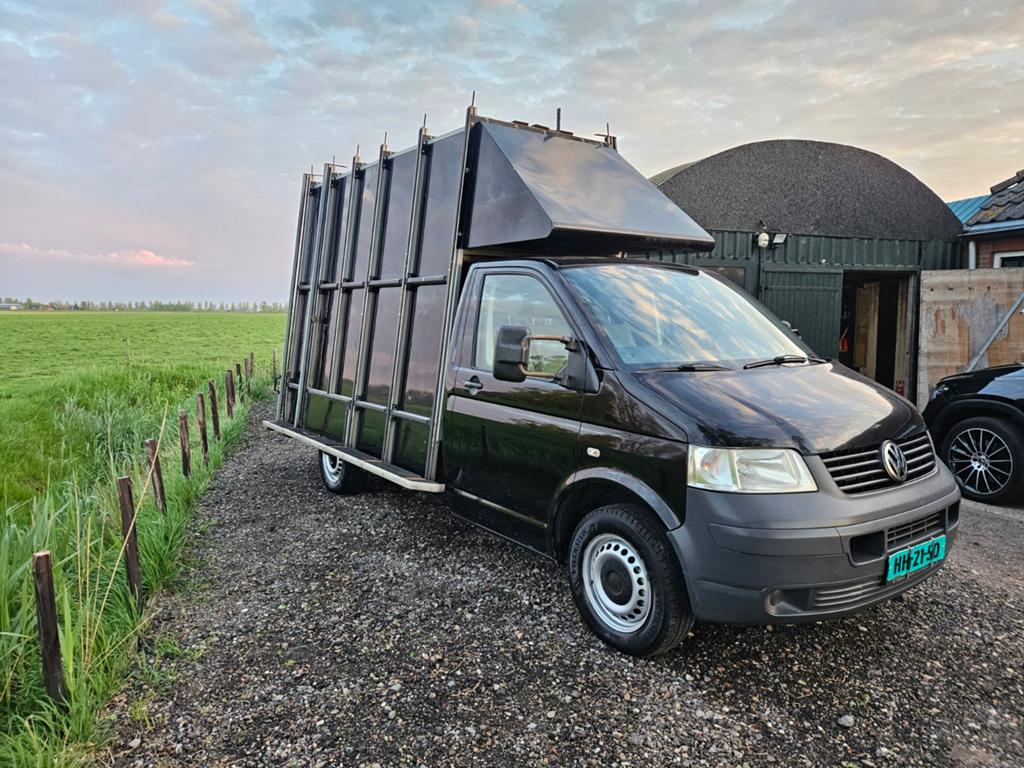 Volkswagen Transporter 2.5 Glasresteel 2009, Volkswagen, Zwart, Origineel Nederlands, Trekhaak