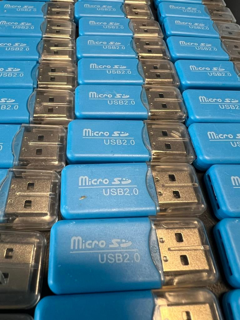 Partij: 100x Micro SD naar USB 2.0 Adapter - Kaartlezer, Ophalen of Verzenden, Nieuw