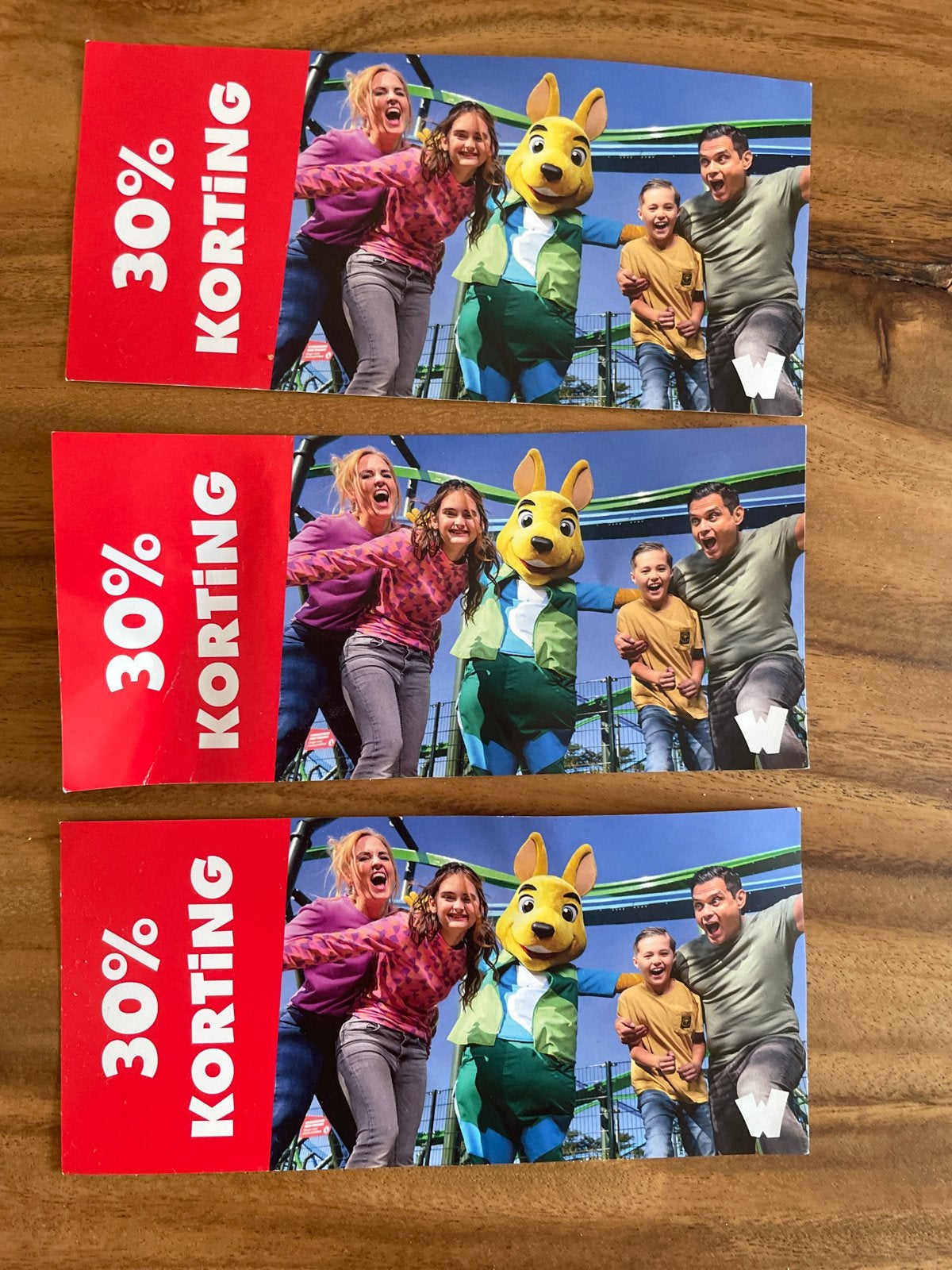 Walibi kortingsvouchers, Drie personen of meer, Kortingsbon, Pretpark