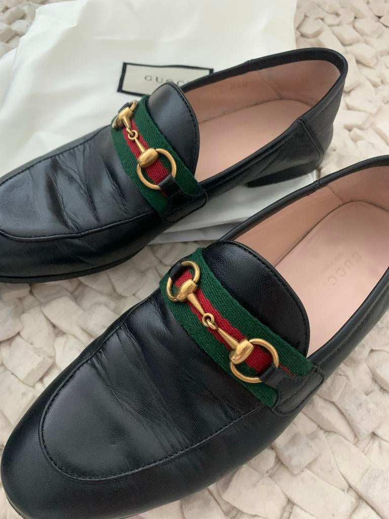 Gucci loafers/35,5, Ophalen, Zo goed als nieuw, Zwart, Instappers