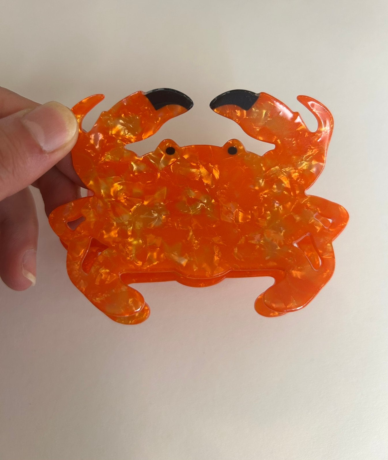 Oranje kreeft haarclip | als nieuw, Ophalen of Verzenden, Zo goed als nieuw, Haarspeld