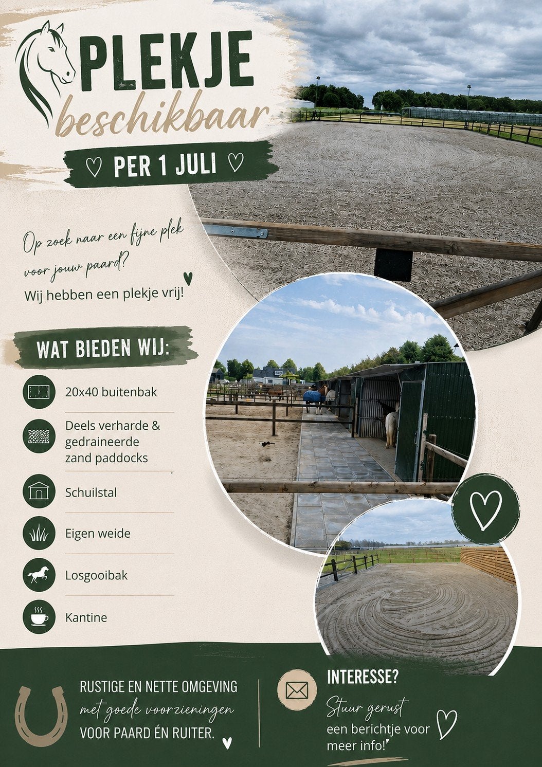 Plekje vrij per 1 juli, Dieren en Toebehoren