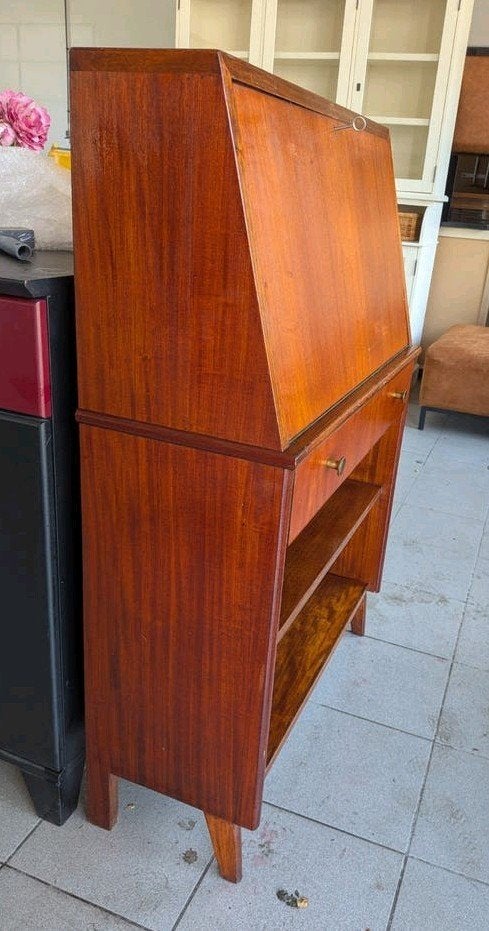 Vintage Klepsecretaire / Bureaukast | Mid Century | Jaren 50, Ophalen of Verzenden, Nvt, Nvt, Nvt
