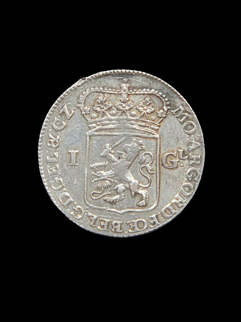 1 Gulden Gelderland 1763, Postzegels en Munten, Munten | Nederland, 1 gulden, Vóór koninkrijk, Zilver, Ophalen of Verzenden