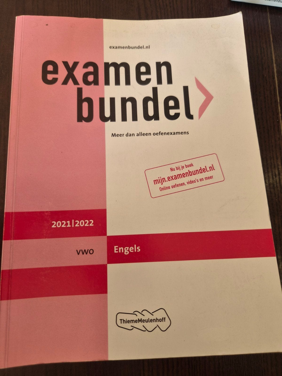 vwo 2021/2022, Boeken, Ophalen, VWO, Engels