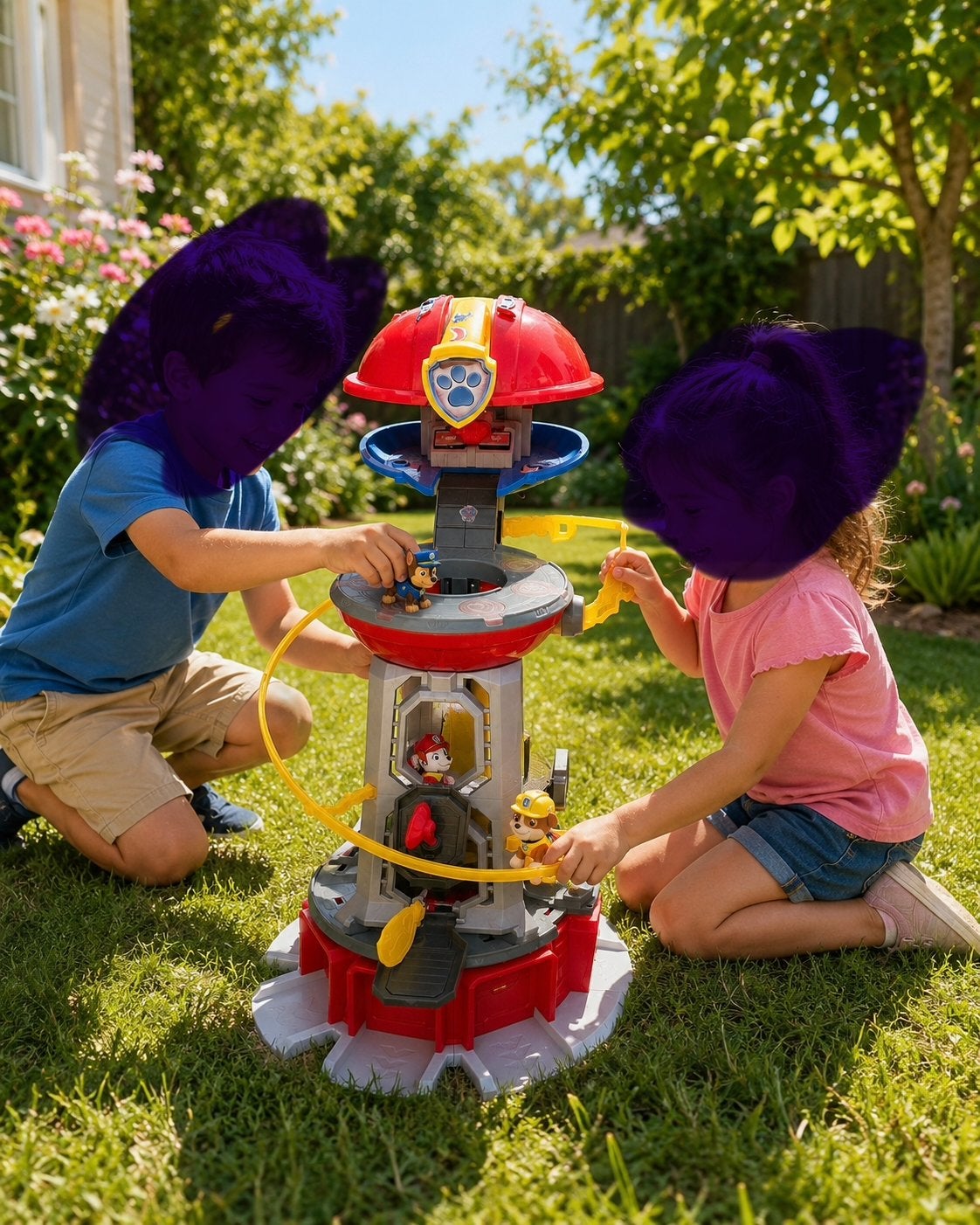Paw Patrol Uitkijktoren mighty pups-  Speeltoren, Kinderen en Baby's, Speelgoed | Actiefiguren, Ophalen of Verzenden, Gebruikt