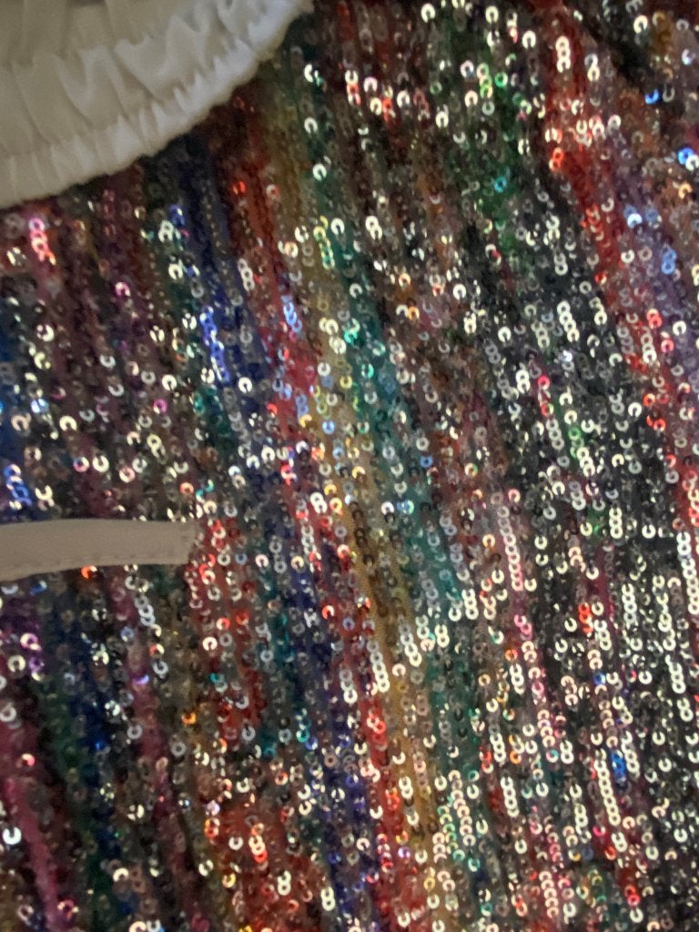 pailletjes glitter pantalon xs s, Zwart, Ophalen of Verzenden, Zo goed als nieuw, Maat 34 (XS) of kleiner