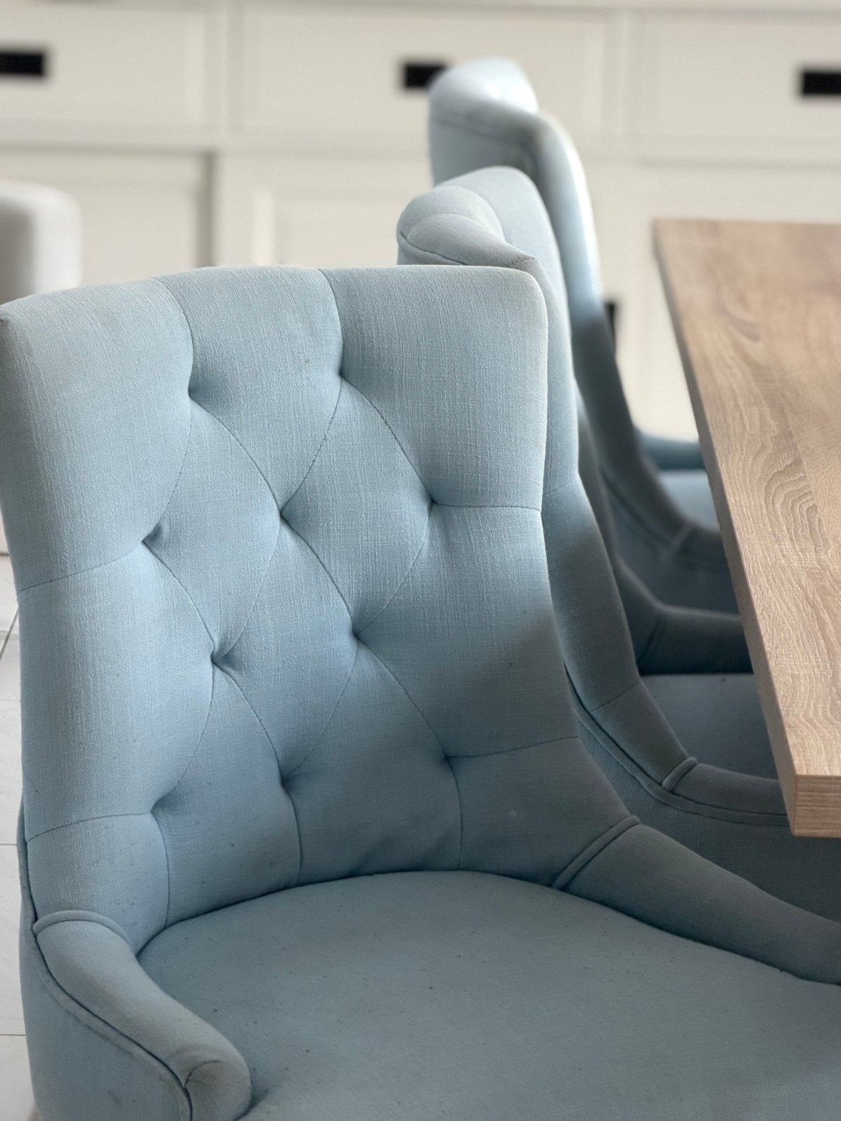 Prachtige landelijke eetstoelen gecapitioneerd, Ophalen, Gebruikt, Landelijk, scandinavisch, 75 tot 100 cm