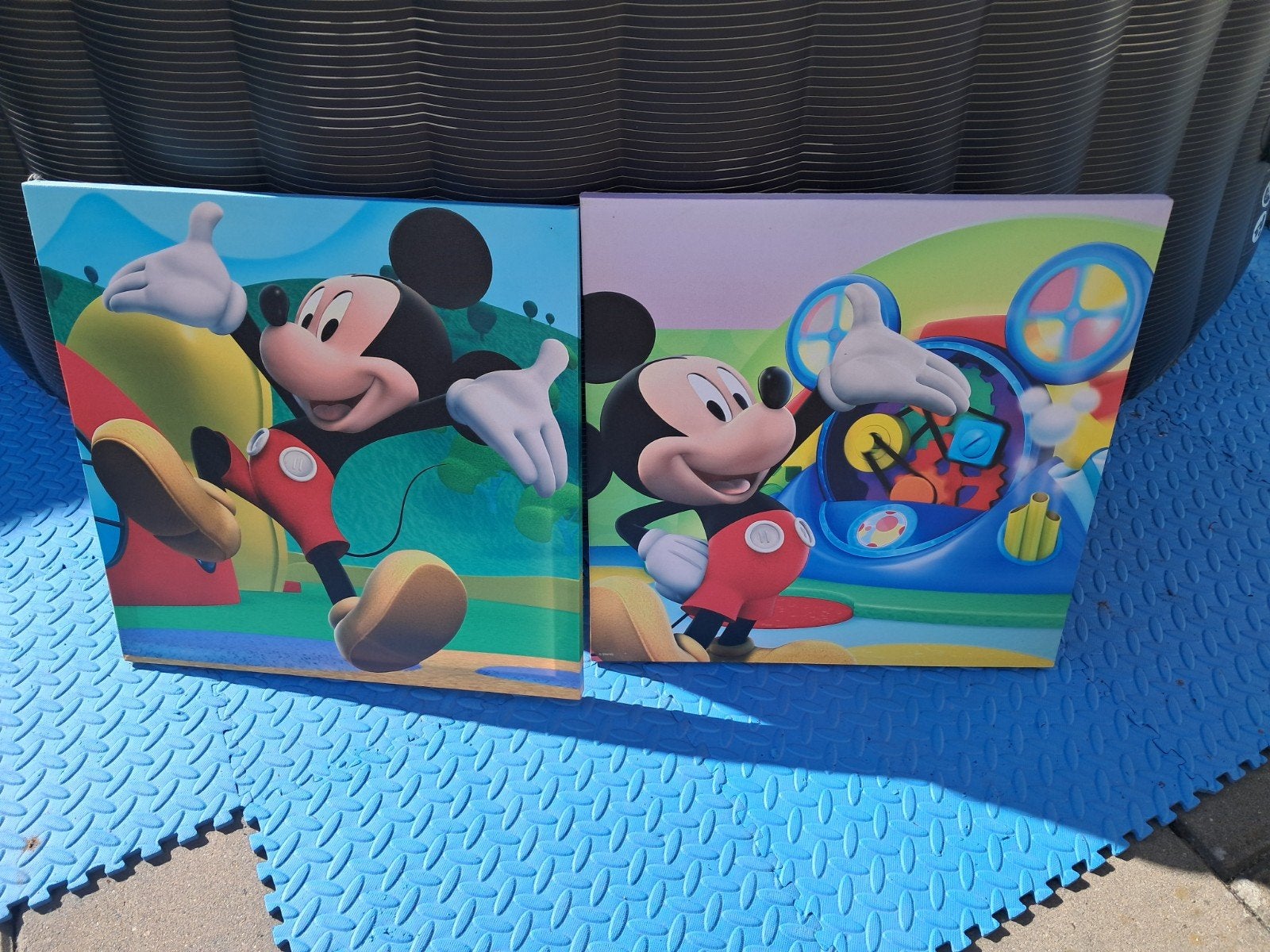 2 disney schilderijtjes, Ophalen, Overige figuren, Beeldje of Figuurtje