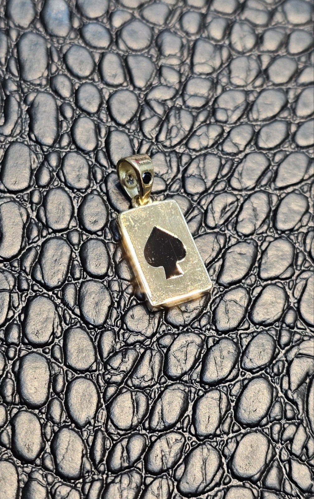 Mooie Spade 14k gouden hanger